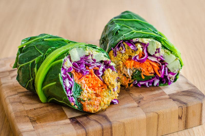 In the Kitchen: Vegetarian Collard Wraps